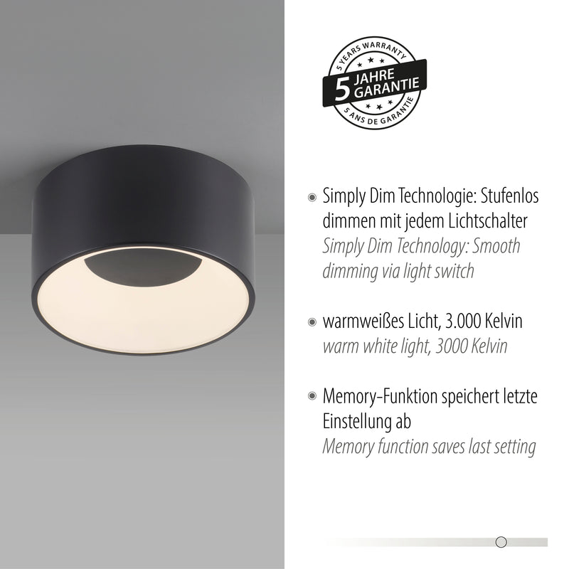 Plafoniera Paul Neuhaus TANIKA LED Negru