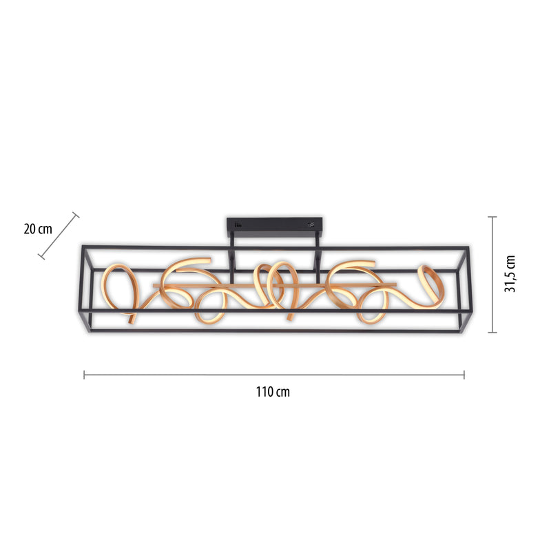 Plafoniera Paul Neuhaus SELINA 4xLED Negru