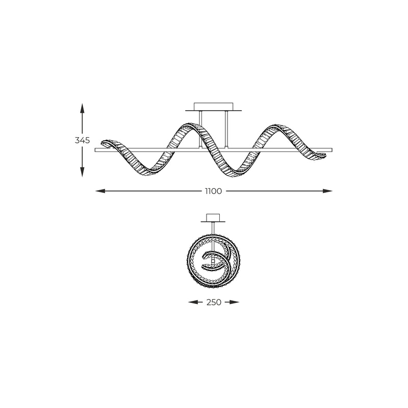 Plafoniera Zuma Line ATHESA LED Auriu