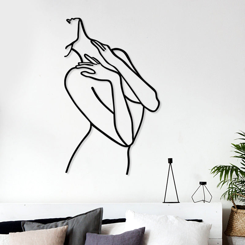 Accesoriu Iluminat Asi Home Woman Lines, Negru, 53x86 cm