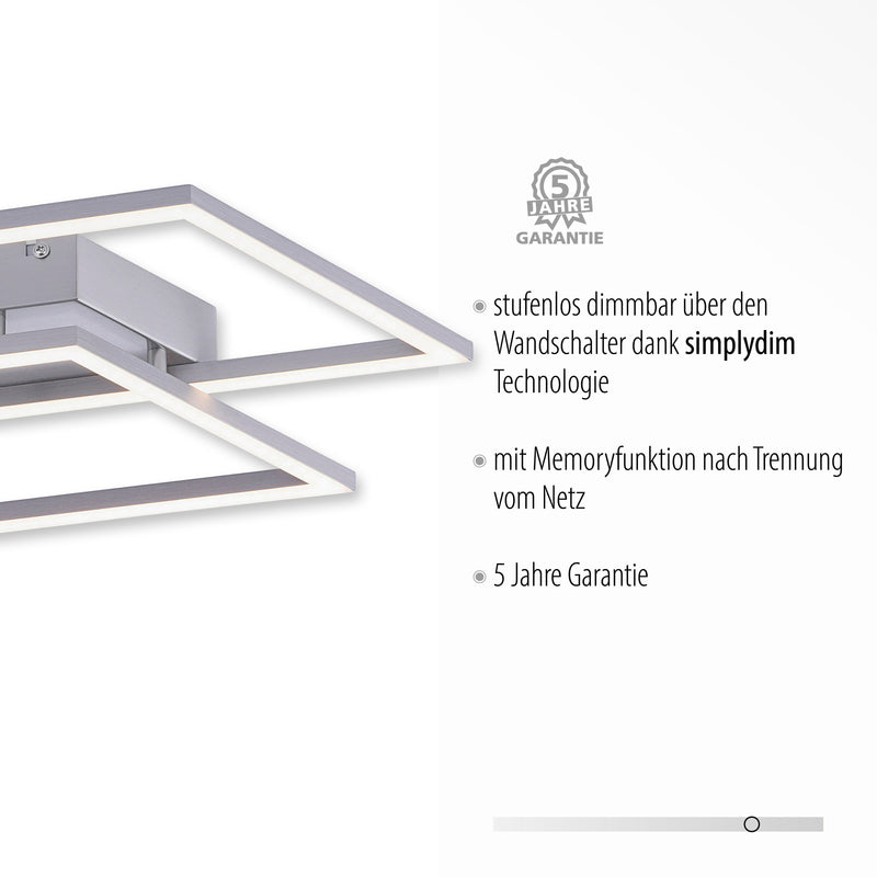 Plafoniera Paul Neuhaus INIGO 2xLED Otel