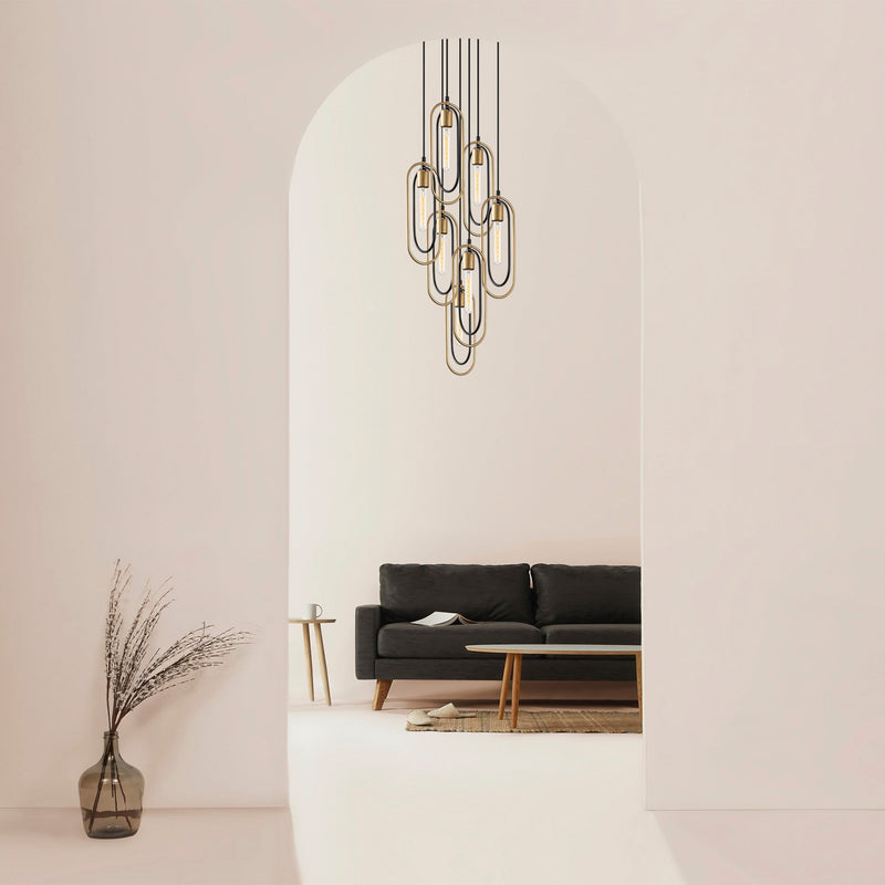 Lustră Asi Home Cerco - 2051, Negru, 7xE27