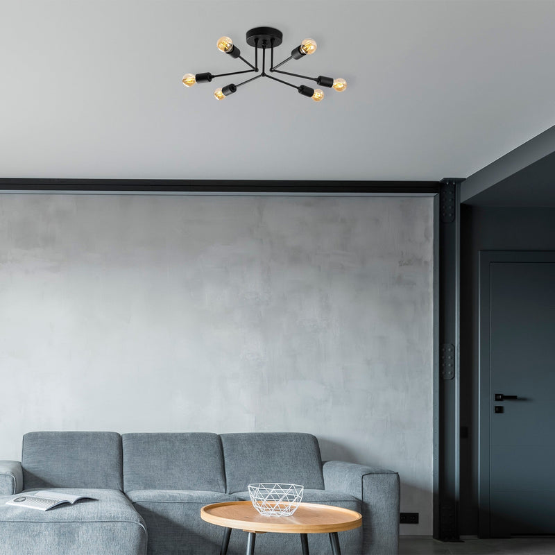 Lustră Asi Home Sparrow - 1231, Negru, 6xE27