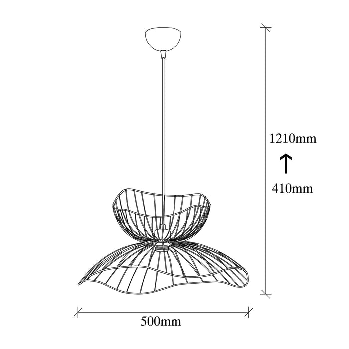 Lustra Asi Home Farac - 6390 Metal 50X50X121 cm