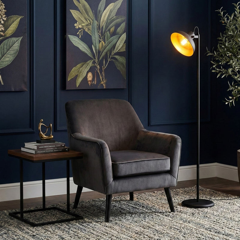 Lampadar Asi Home Lik - 4036, Negru, Ø26 cm