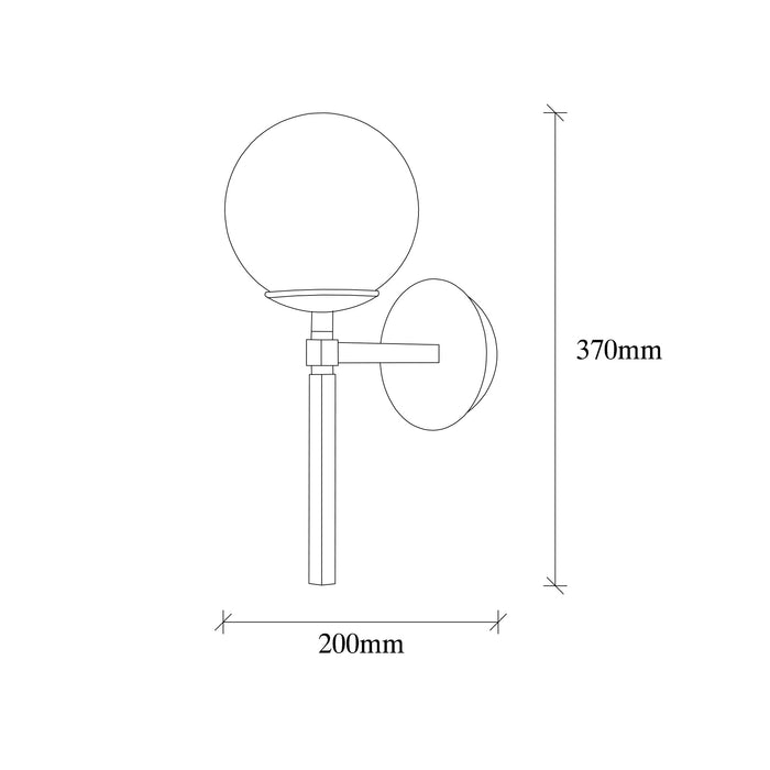 Aplica  Asi Home Gondol - 3041 Metal Sticla 15X20X37 cm