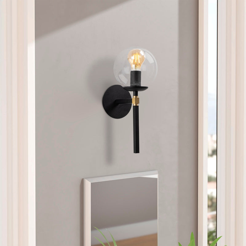 Aplică Asi Home Gondol - 3042, Negru, Ø15 cm