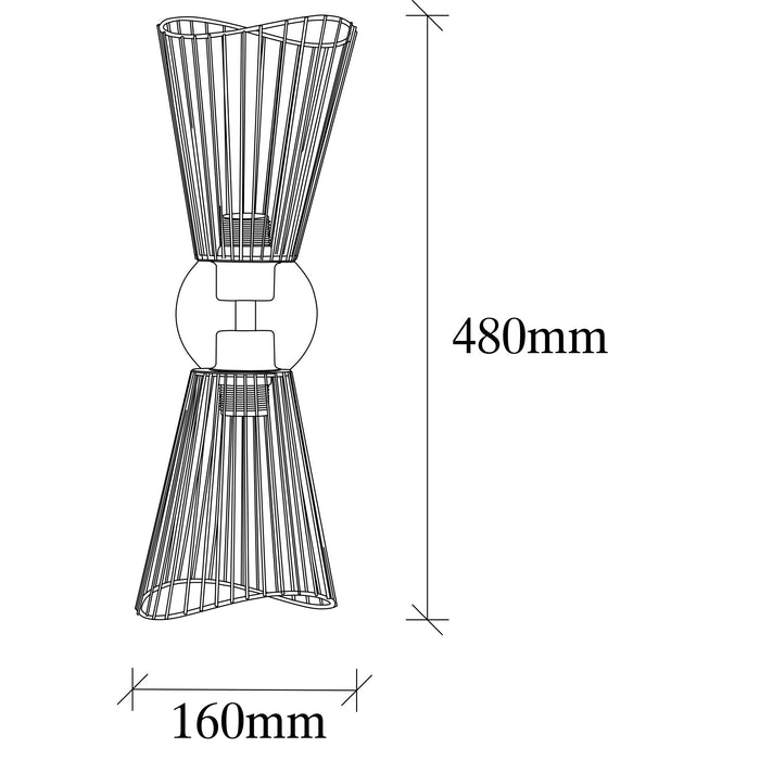 Aplica  Asi Home Zeyno - 3296 Metal 16X16X48 cm