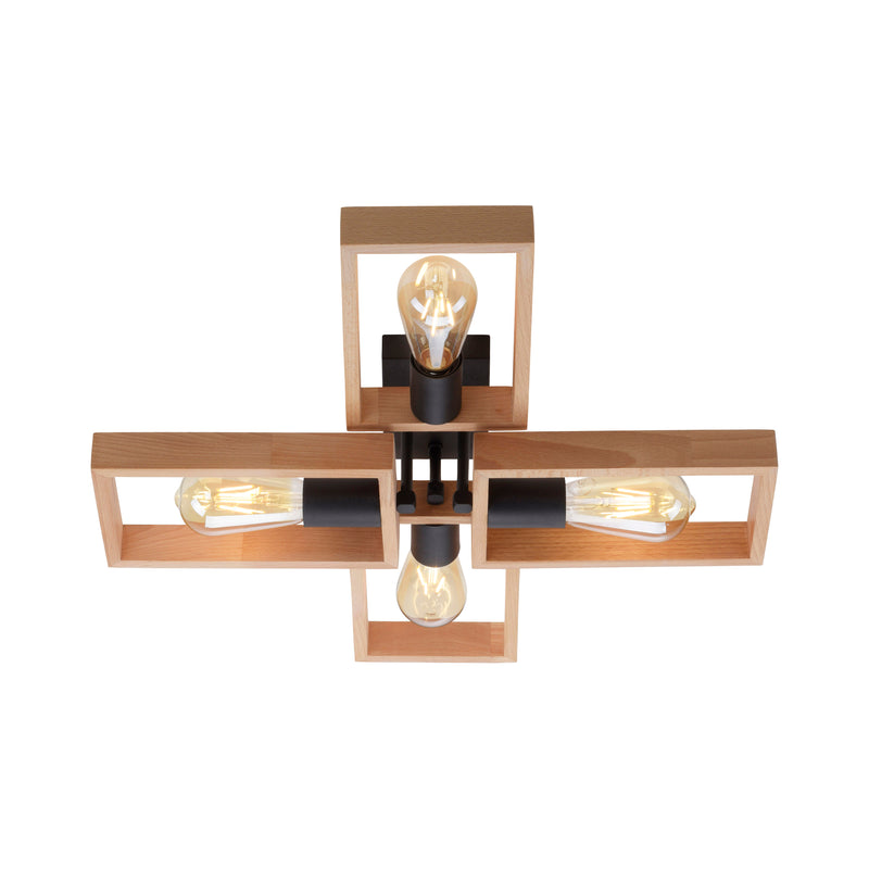 Plafoniera Paul Neuhaus FRANKY 4xE27 Negru