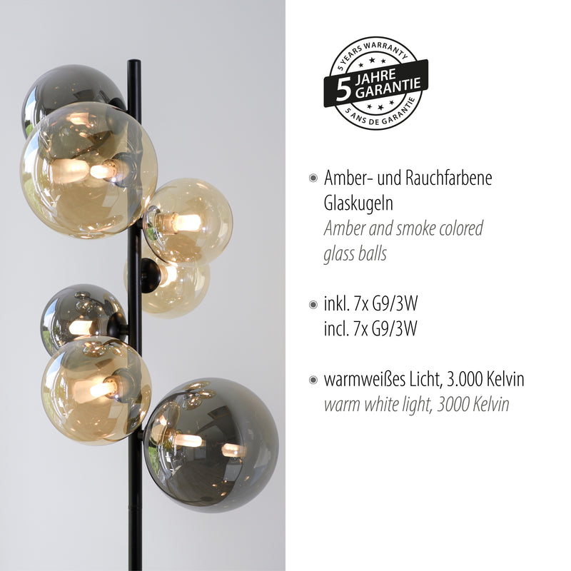 Lampadar Paul Neuhaus POPSICLE 7xG9 Fumuriu