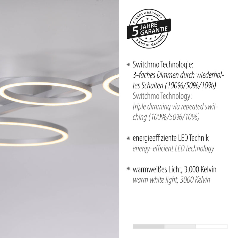 Plafoniera Paul Neuhaus MINI RITUS 4xLED Argintiu