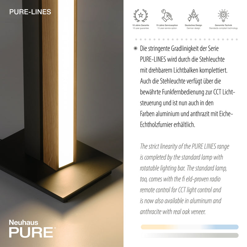 Lampadar Paul Neuhaus PURE-LINES LED Lemn