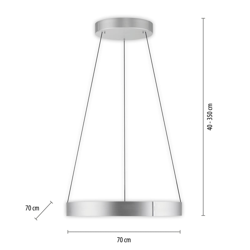 Lustra Paul Neuhaus PURE E-CLIPSE 2xLED Aluminiu