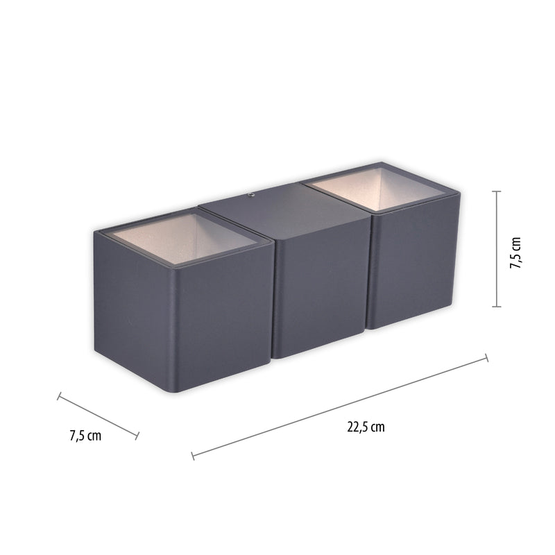 Aplica Paul Neuhaus MARCEL 2xLED Antracit
