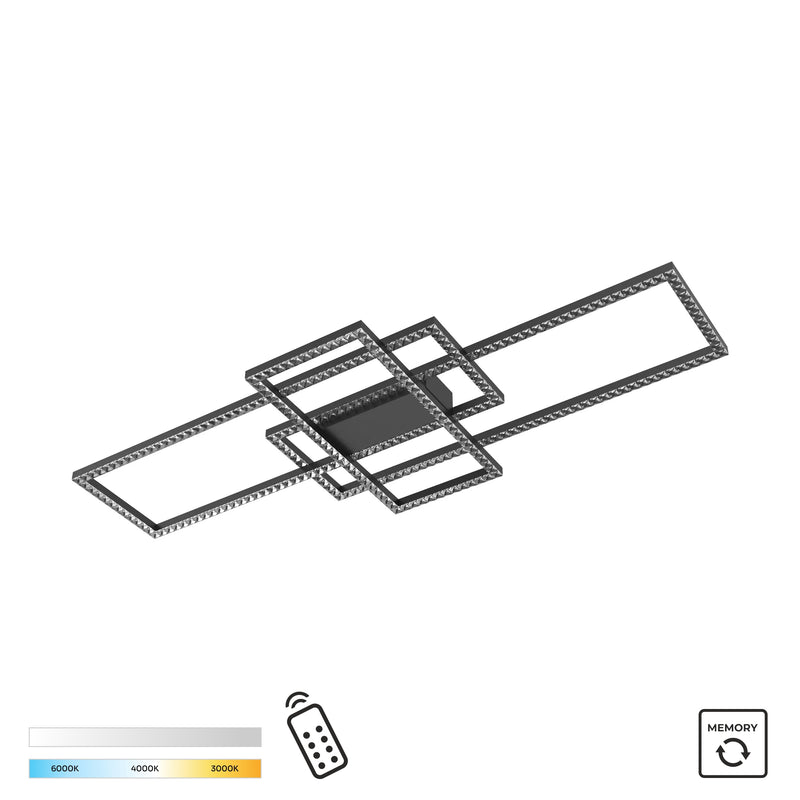 Plafoniera Zuma Line ERVI LED Negru Mat