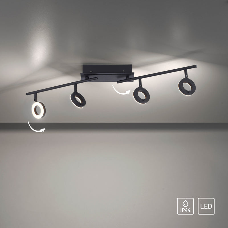 Plafoniera Paul Neuhaus SILEDA 4xLED Negru
