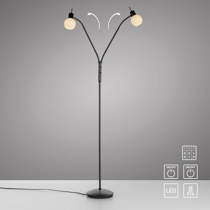Lampadar Paul Neuhaus LOKI 2xE14 Negru