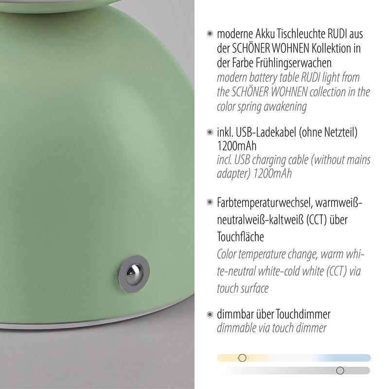 Veioza Paul Neuhaus RUDI LED Verde