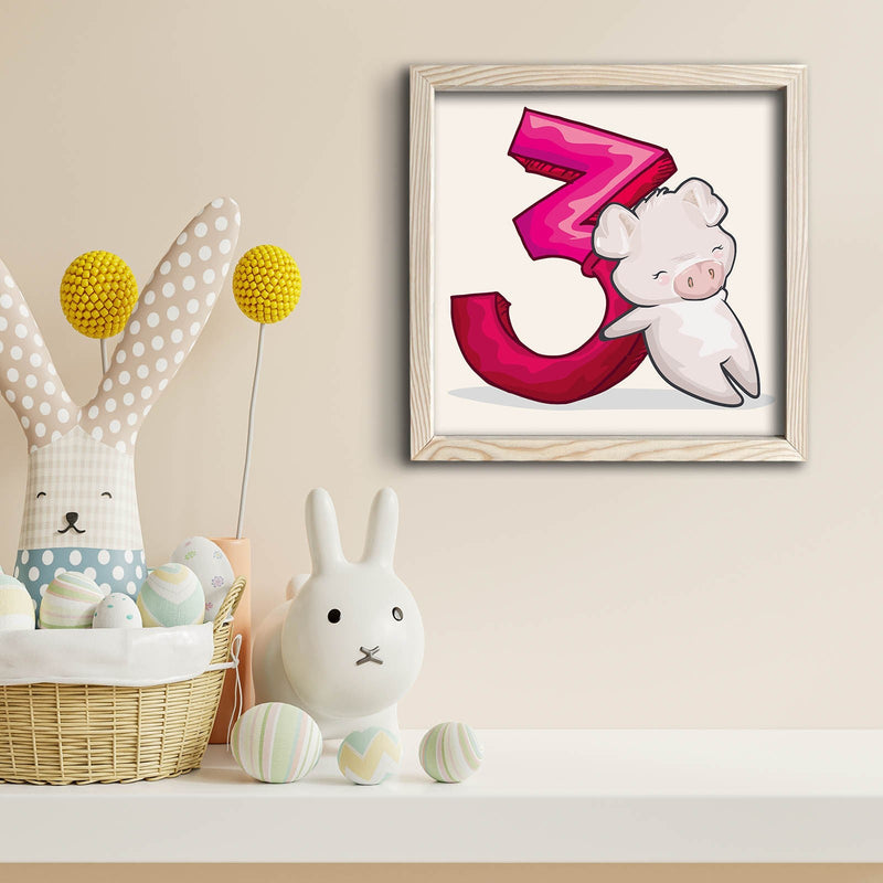 Decorațiune Perete Asi Home 3333Kct-004, Roz, 33x33 cm