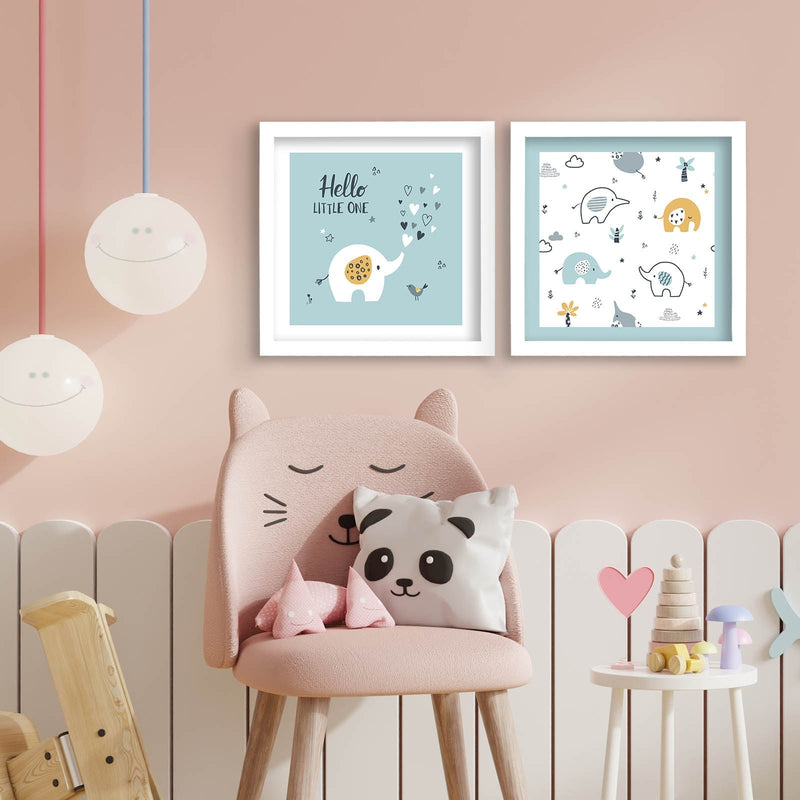 Decorațiune Perete Asi Home 2P3333Bct-007, Albastru, 33x68 cm