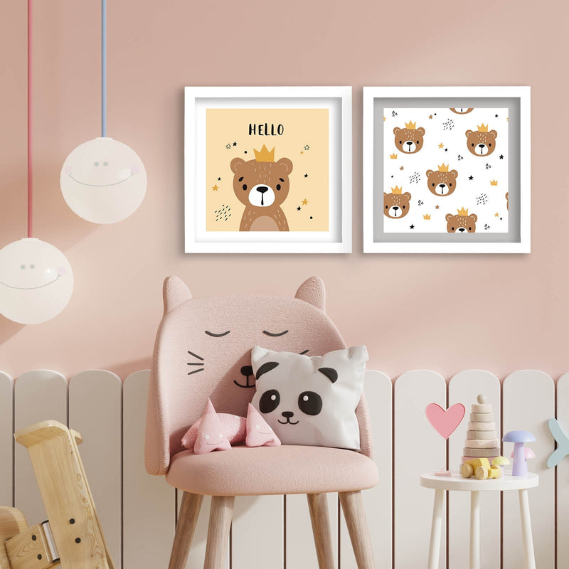 Decorațiune Perete Asi Home 2P3333Bct-013, Galben, 33x68 cm