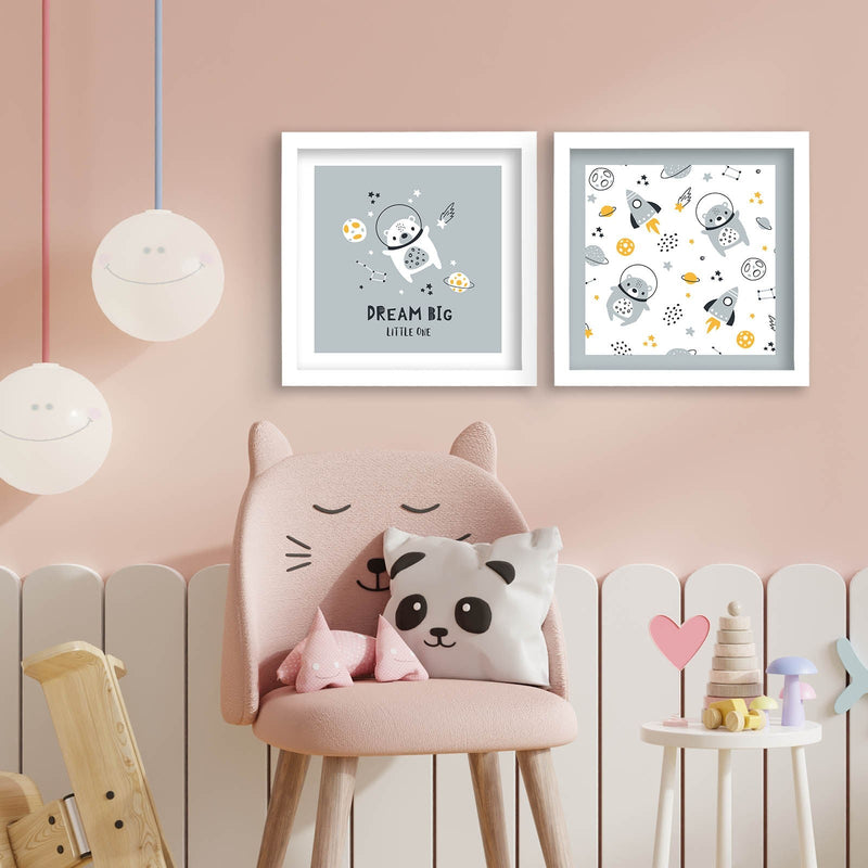 Decorațiune Perete Asi Home 2P3333Bct-016, Gri, 33x68 cm