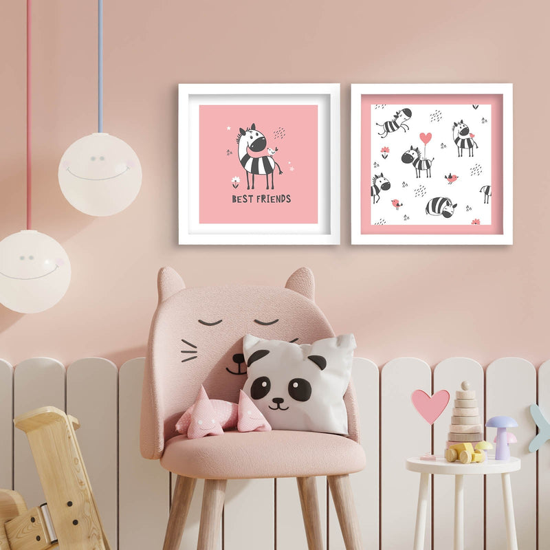 Decorațiune Perete Asi Home 2P3333Bct-020, Roz, 33x68 cm