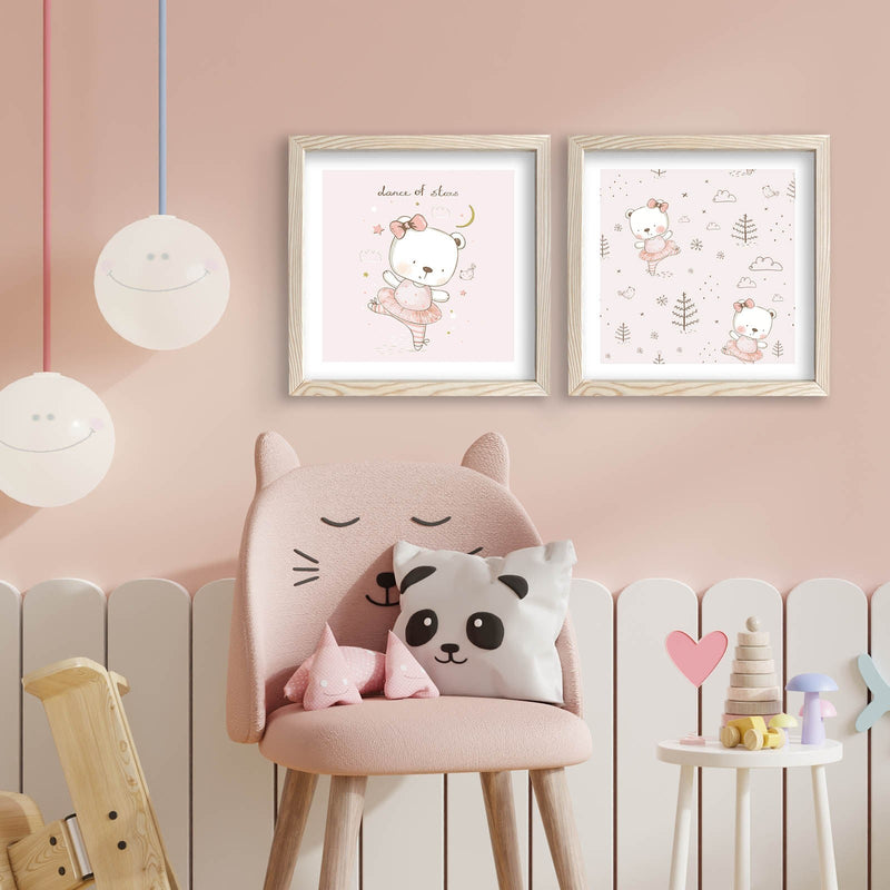 Decorațiune Perete Asi Home 2P3333Kct-002, Roz, 33x68 cm