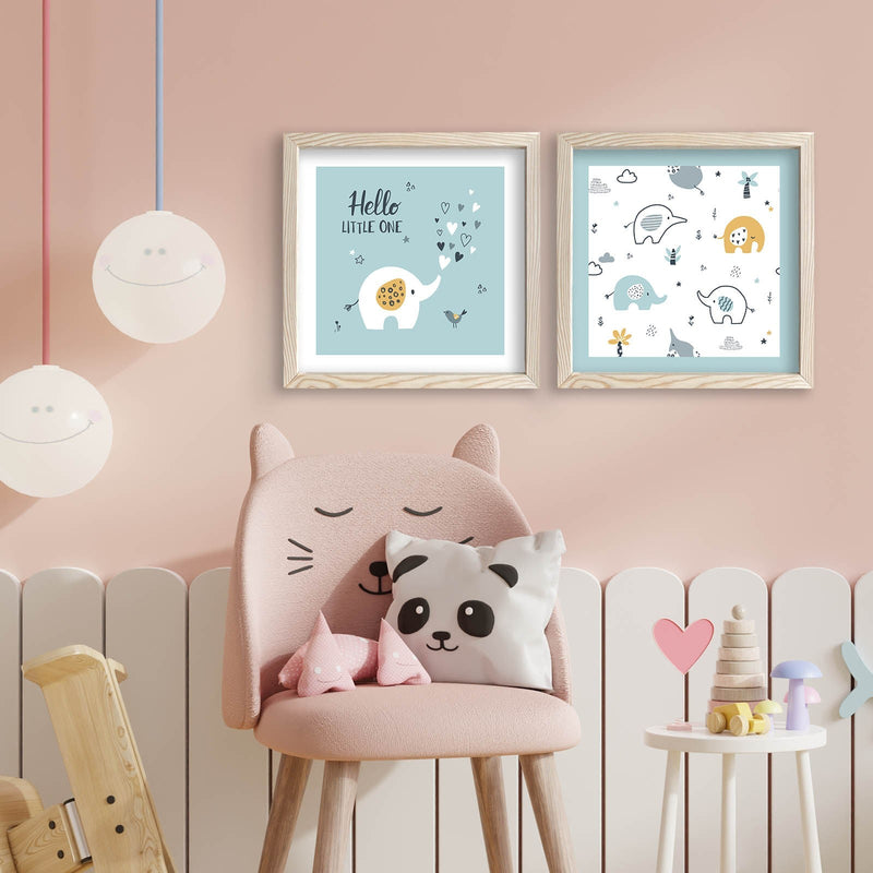 Decorațiune Perete Asi Home 2P3333Kct-007, Albastru, 33x68 cm