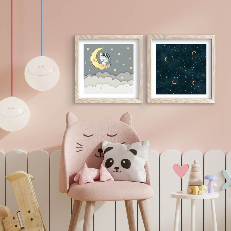 Decorațiune Perete Asi Home 2P3333Kct-009, Navy Blue, 33x68 cm
