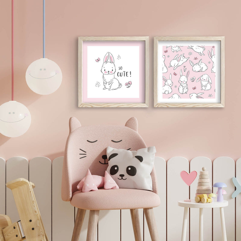 Decorațiune Perete Asi Home 2P3333Kct-014, Roz, 33x68 cm