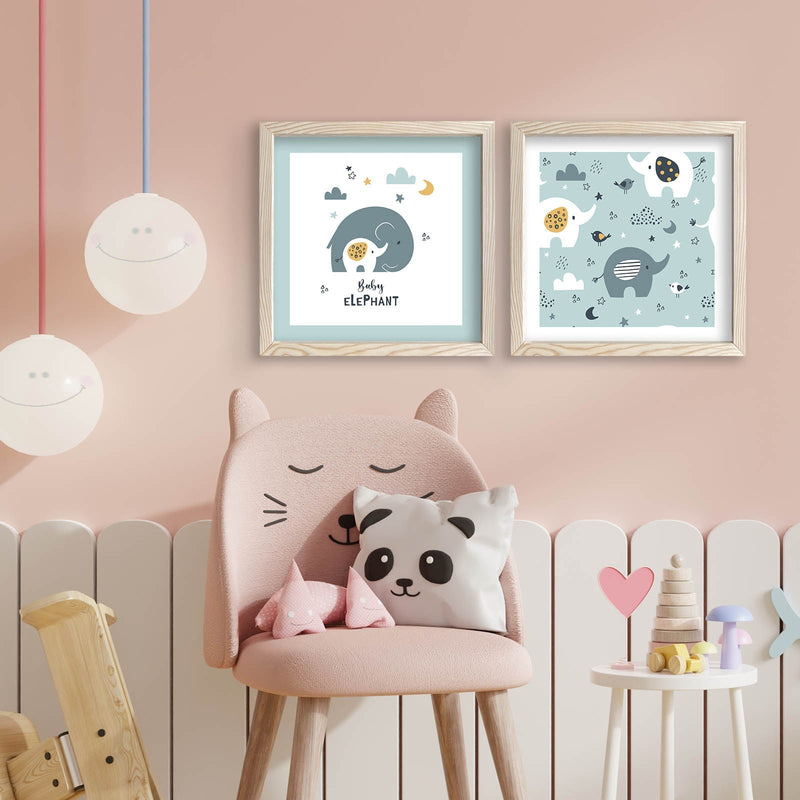 Decorațiune Perete Asi Home 2P3333Kct-015, Albastru, 33x68 cm