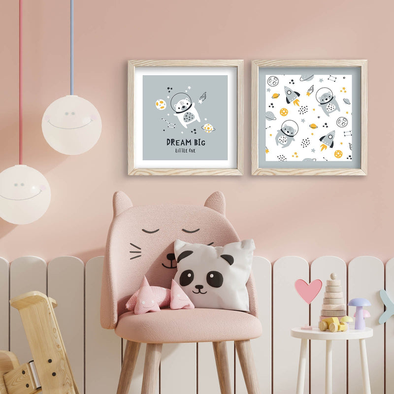 Decorațiune Perete Asi Home 2P3333Kct-016, Albastru, 33x68 cm