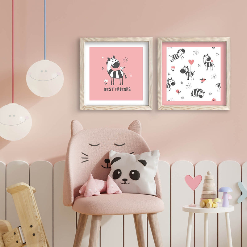 Decorațiune Perete Asi Home 2P3333Kct-020, Roz, 33x68 cm