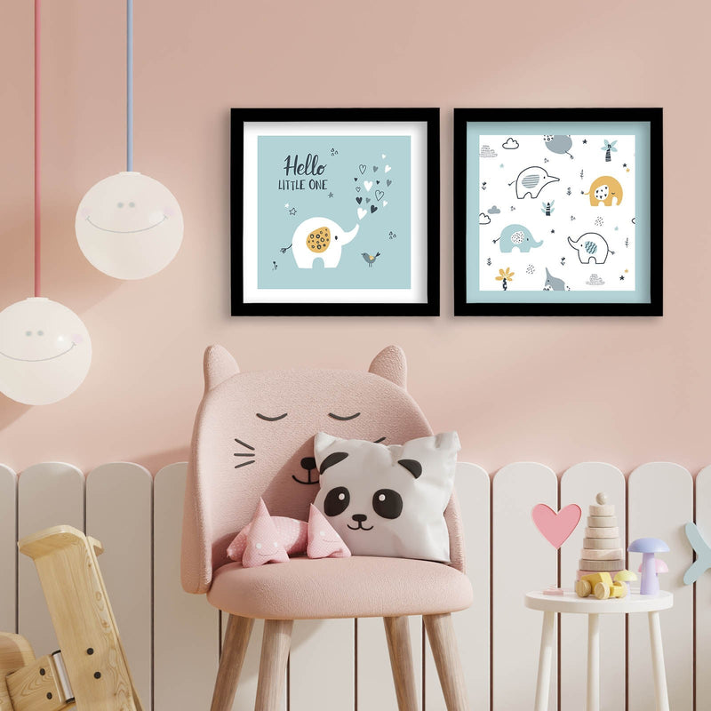 Decorațiune Perete Asi Home 2P3333Sct-007, Albastru, 33x68 cm
