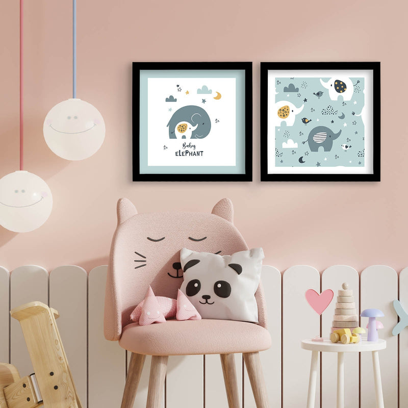 Decorațiune Perete Asi Home 2P3333Sct-015, Albastru, 33x68 cm