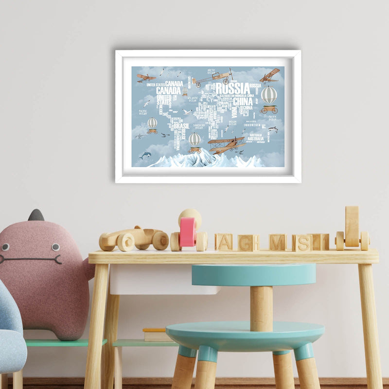 Decorațiune Perete Asi Home 3853Bct-008, Albastru, 38x53 cm