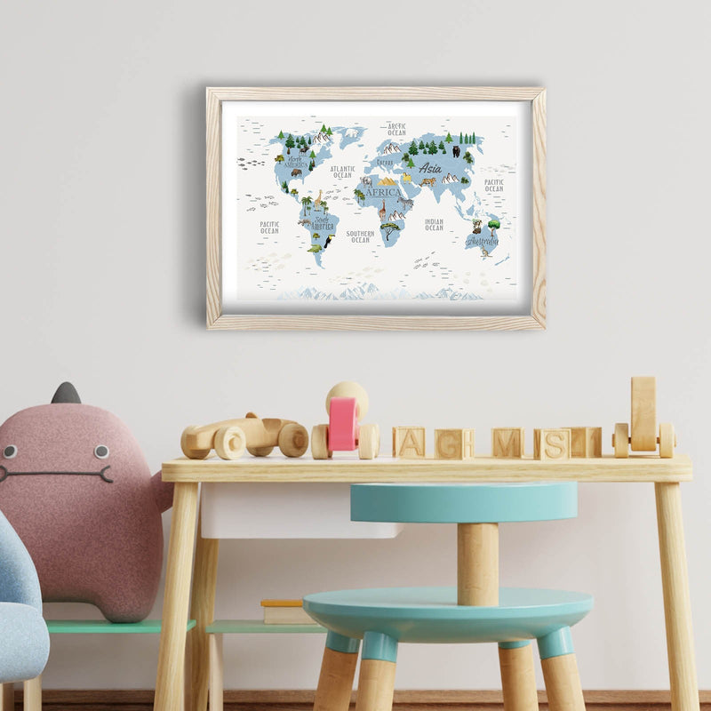 Decorațiune Perete Asi Home 3853Kct-006, Albastru, 38x53 cm