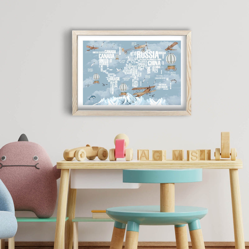 Decorațiune Perete Asi Home 3853Kct-008, Albastru, 38x53 cm