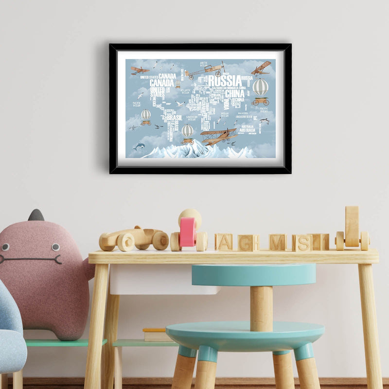 Decorațiune Perete Asi Home 3853Sct-008, Albastru, 38x53 cm