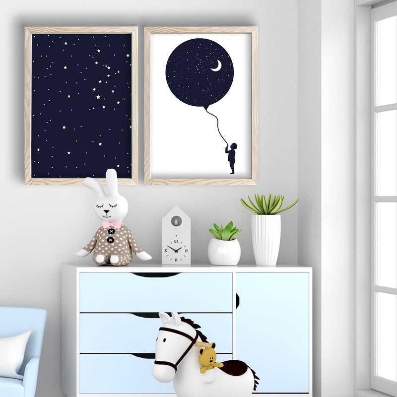 Decorațiune Perete Asi Home 2P3853Kct-001, Navy Blue, 53x78 cm