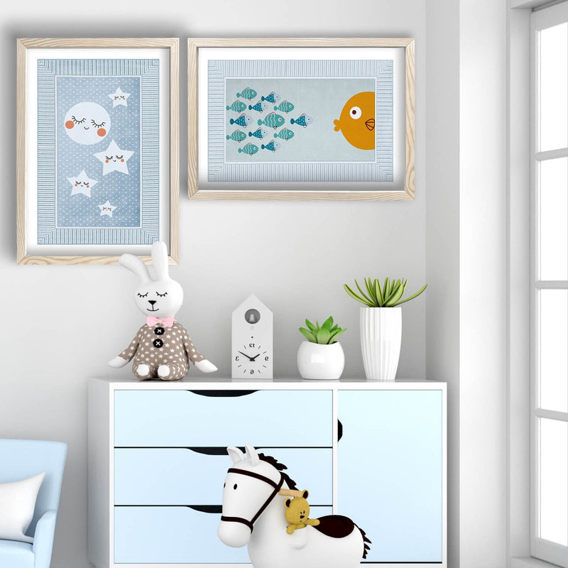 Decorațiune Perete Asi Home 2P3853Kct-006, Albastru, 53x78 cm