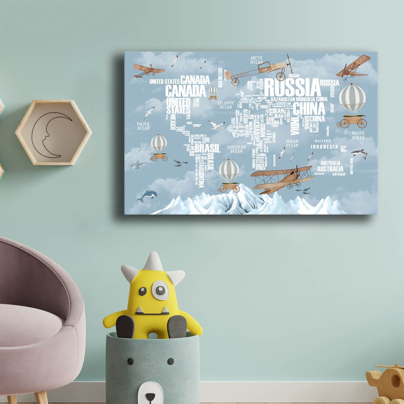 Decorațiune Perete Asi Home 4570Coc-012, Albastru, 45x70 cm