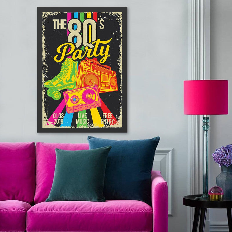 Decorațiune Perete Asi Home The 80's Party (40, 40x55 cm