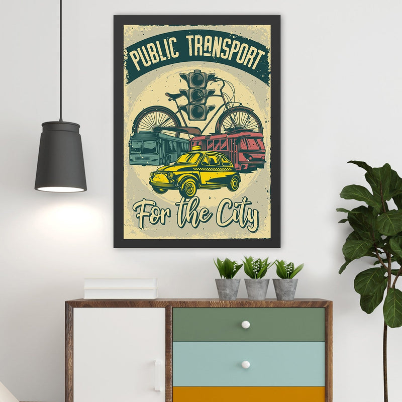 Decorațiune Perete Asi Home Public Transport, 55x75 cm