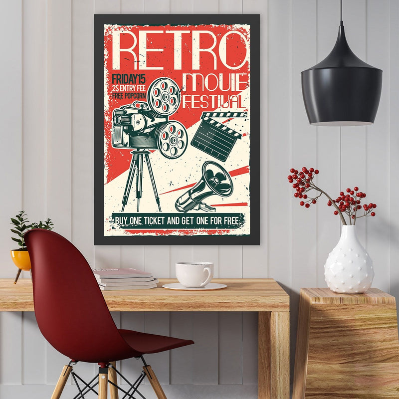 Decorațiune Perete Asi Home Retro Movie (55 x, 55x75 cm