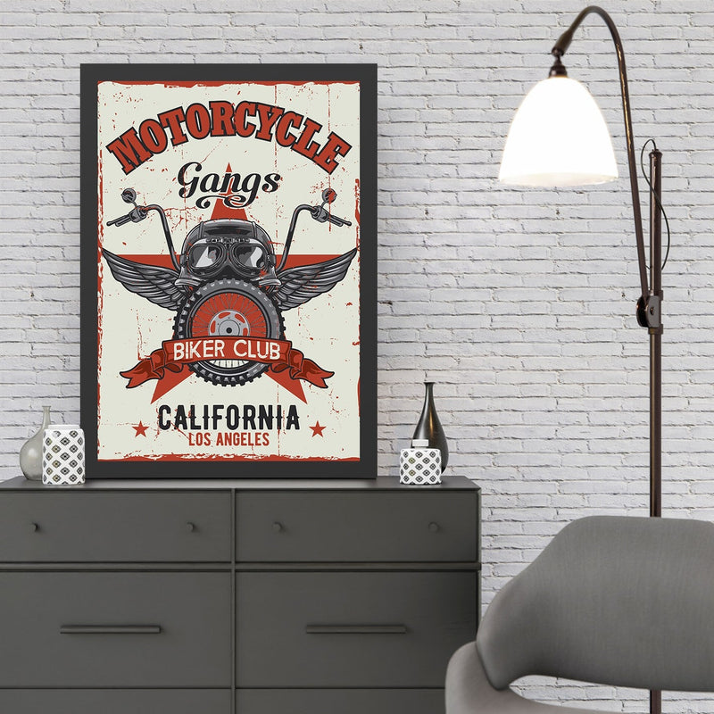 Decorațiune Perete Asi Home Motorcycle Gangs, 55x75 cm