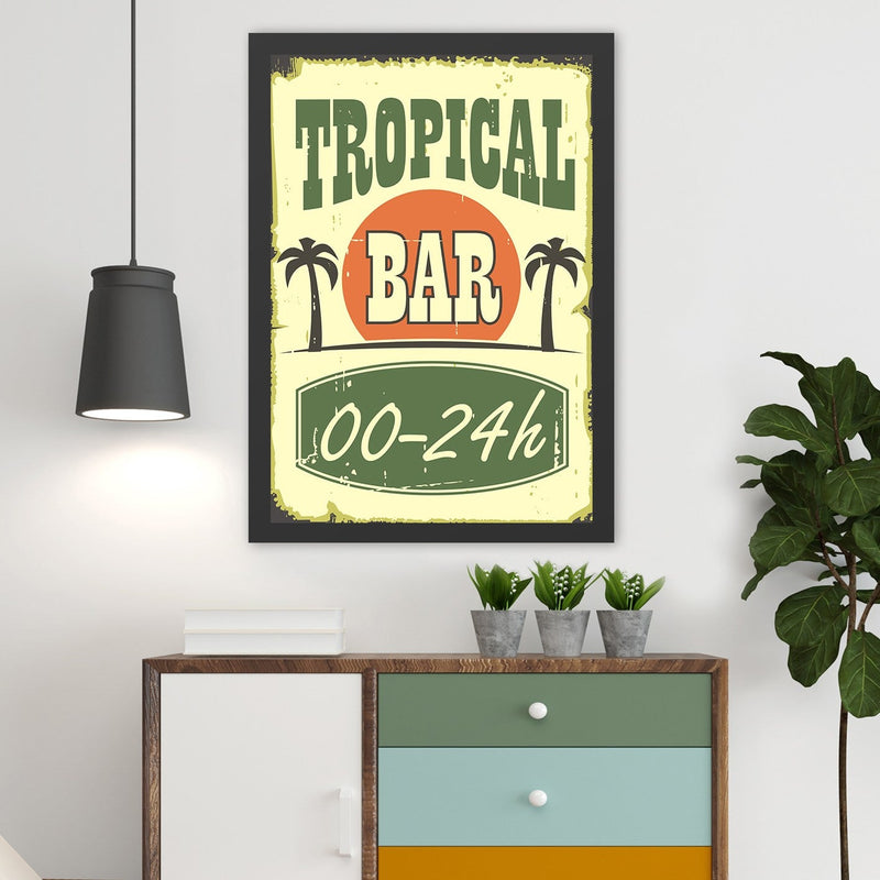 Decorațiune Perete Asi Home Tropical Bar (40 x, 40x55 cm