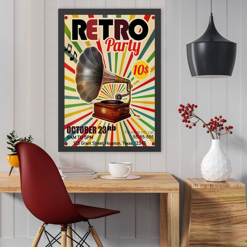 Decorațiune Perete Asi Home Retro Party (40 x, 40x55 cm