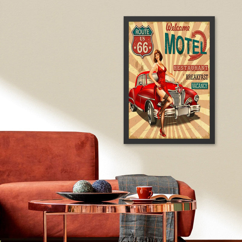 Decorațiune Perete Asi Home Welcome Motel (35 x, 35x45 cm